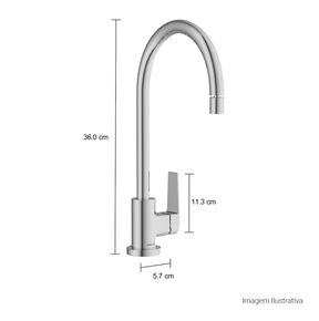 Misturador-Monocomando-Deca-de-Mesa-para-Cozinha-Level-Cromado---Deca---2271.C26---Fundo-Branco-Medida-Foto-com-medidas-Produto-unico-ou-multiplos