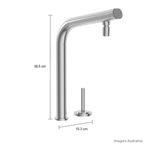 Misturador-Monocomando-Deca-de-Mesa-Bica-Alta-para-Cozinha-Click-com-Acionamento-Joystick-You-Cromado---Deca---2291.C.03---Fundo-Branco-Medida-Foto-com-medidas-Produto-unico-ou-multiplos