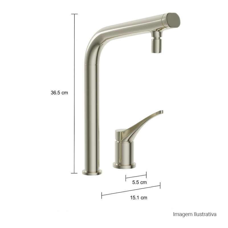 Misturador-Monocomando-Deca-de-Mesa-Bica-Alta-para-Cozinha-Click-com-Acionamento-Wave-You-Inox---Deca---2291.INX.01---Fundo-Branco-Medida-Foto-com-medidas-Produto-unico-ou-multiplos