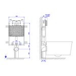 Caixa-de-Descarga-Deca-Embutida-para-Alvenaria-de-Bacia-Suspensa----Deca---2501.CX.PN.AF---Fundo-Branco-Medida-Imagem-do-Desenho-tecnico-de-engenharia