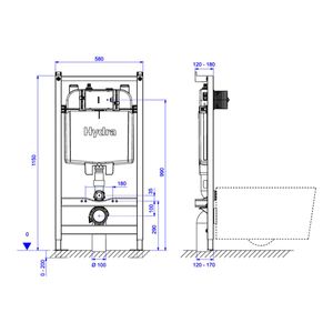 Caixa de Descarga Embutida para Drywall para Bacia Suspensa