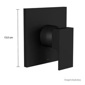 Acabamento de Monocomando de Chuveiro para Alta e Baixa Pressão Unic Black Matte