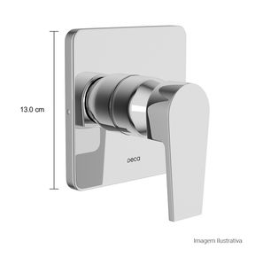 Acabamento-para-Monocomando-Deca-de-Chuveiro-para-Alta-e-Baixa-Pressao-Level-Cromado---Deca---4993.C26.CHU---Fundo-Branco-Medida-Foto-com-medidas-Produto-unico-ou-multiplos