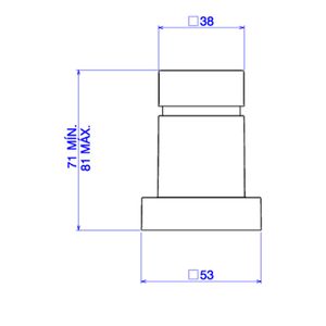 Acabamento para Registro de Gaveta Até 1 Cubo Cromado