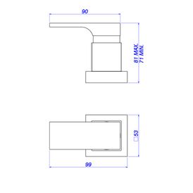 Acabamento para Registro de Gaveta Até 1 Unic Corten