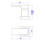 Acabamento-para-Registro-de-Gaveta-Deca-ate-1--Unic-Gold-Matte---Deca---4900.GL90.PQ.MT---Fundo-Branco-Medida-Imagem-do-Desenho-tecnico-de-engenharia