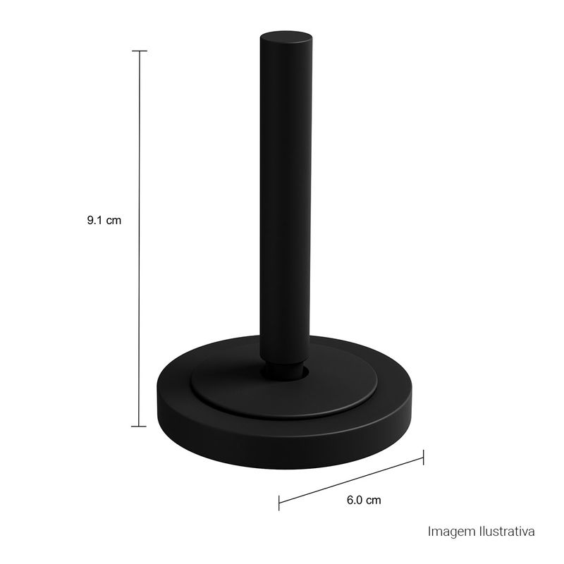 Acionamento-para-Monocomando-Deca-de-Mesa-para-Cozinha-Joystick-You-Black-Matte---Deca---4992.BL99.MT.03---Fundo-Branco-Medida-Foto-com-medidas-Produto-unico-ou-multiplos