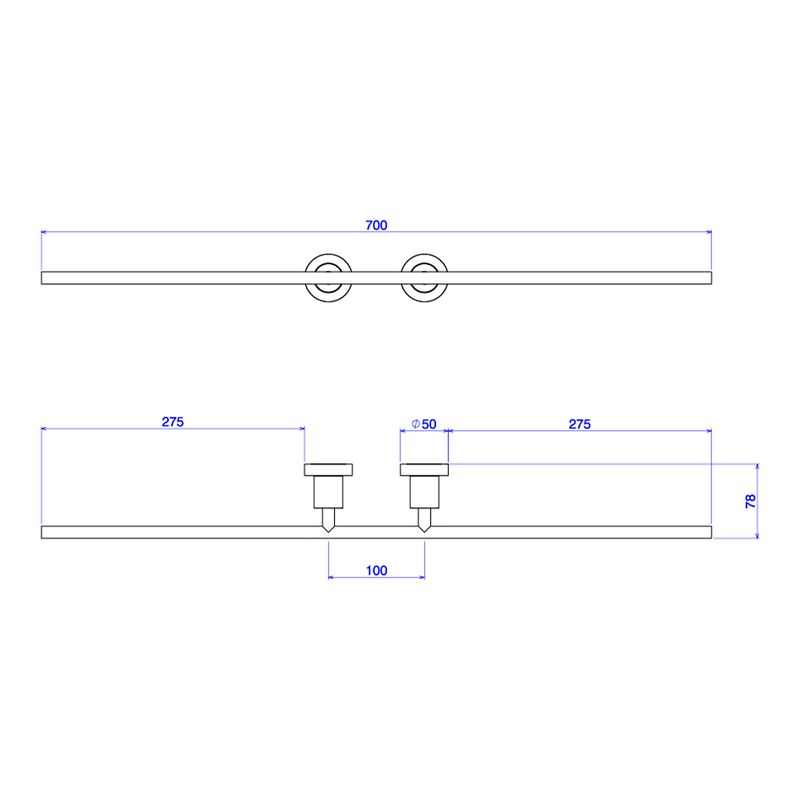 Porta-Toalha-Deca-Barra-Dupla-Slim-Black-Matte---Deca---2042.BL.SLM.MT---Fundo-Branco-Medida-Imagem-do-Desenho-tecnico-de-engenharia