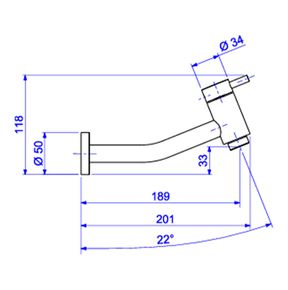Torneira-Deca-de-Parede-para-Lavatorio-Link-Cromado---Deca---1178.C.LNK---Fundo-Branco-Medida-Imagem-do-Desenho-tecnico-de-engenharia