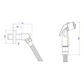 Ducha-Higienica-Deca-sem-Registro-Gold-Matte---Deca---1983.GL.ACT.MT---Fundo-Branco-Medida-Imagem-do-Desenho-tecnico-de-engenharia