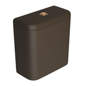 Caixa Acoplada com Acionamento Duo Carrara / Nuova Marrom Fosco / Red Gold