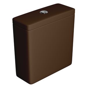 Caixa Acoplada com Acionamento Duo Unic / Piano / Polo / Quadra / Axis Marrom Fosco / Cromado