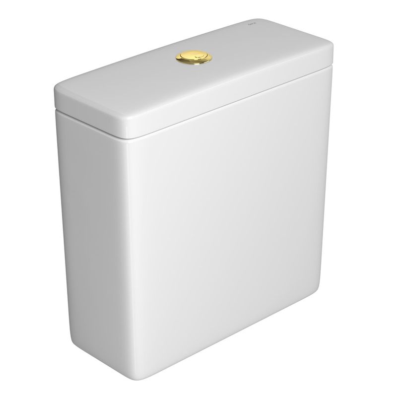 Caixa-Acoplada-Deca-com-Acionamento-Duo-para-Bacias-Axis-Piano-Polo-Quadra-Unic-Branco-e-Gold---Deca---CD.21F.GL.17---Fundo-Branco-Produto-Principal-SKU-posicionada-na-diagonal-direita-ou-redondo-e-produto-fechado