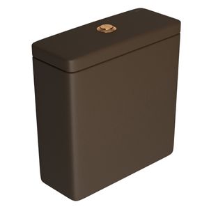 Caixa Acoplada com Acionamento Duo Unic / Piano / Polo / Quadra / Axis Marrom Fosco / Red Gold