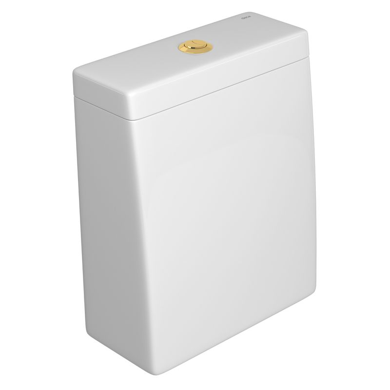 Caixa-Acoplada-Deca-com-Acionamento-Duo-para-Bacias-Lk-Branco-e-Gold---Deca---CD.23F.GL.17---Fundo-Branco-Produto-Principal-SKU-posicionada-na-diagonal-direita-ou-redondo-e-produto-fechado