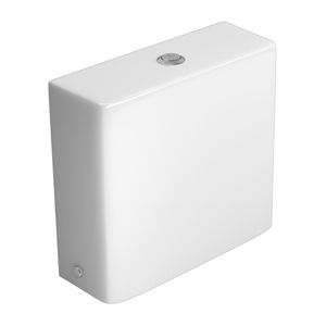 Caixa Acoplada Deca com Acionamento Duo para Bacias Wish Branco e Cromado