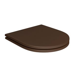 Assento Poliéster Slow Close com Microban para Bacias Carrara / Duna / Lk / Level/ Nuova Marrom Fosco / Red Gold