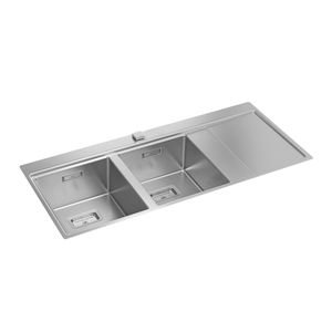 Cuba Dupla Deca para Cozinha em Inox 116cm Wish Inox