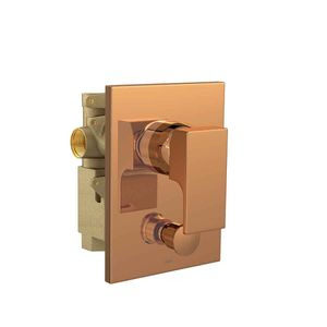 Misturador Monocomando 4 Vias de Chuveiro com Desviador para Banheira Unic Red Gold