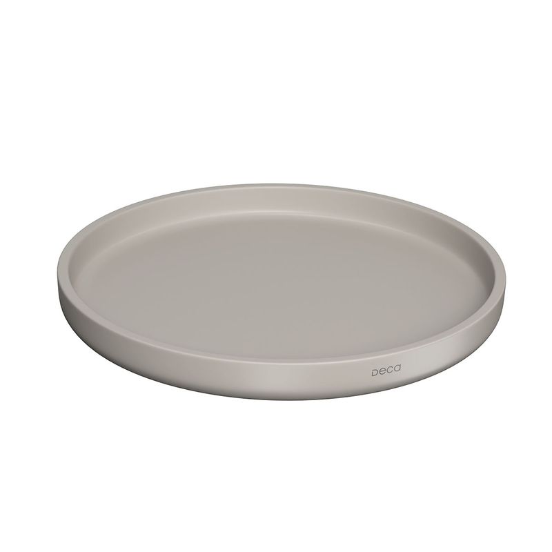 Bandeja-Deca-Redonda-Senses-Amendoa-Fosco---Deca---1004.RED.AMFC---Fundo-Branco-Produto-Principal-SKU-posicionada-na-diagonal-direita-ou-redondo-e-produto-fechado