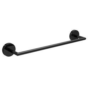 Porta Toalha Barra 30cm Acessórios Disco Black Noir