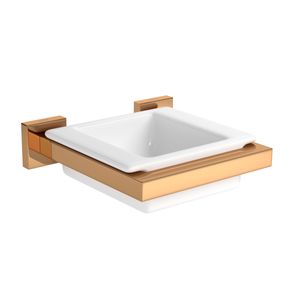Saboneteira em Louça Quadratta Red Gold