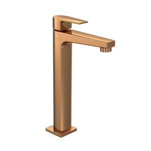 Torneira de Mesa Bica Alta para Lavatório Level Red Gold