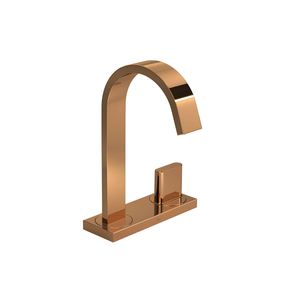 Torneira de Mesa com Chapa Bica Alta para Lavatório Polo Red Gold