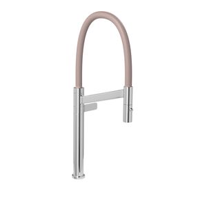 Toneira de Mesa para Cozinha Bica Alta Colore Cromado e Fendi