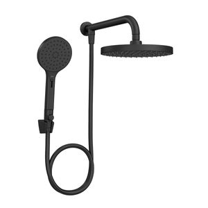 Chuveiro Redondo de Parede 22cm com Desviador Black Matte