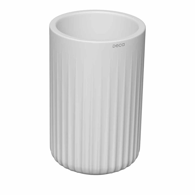 Porta-Escova-Deca-Redonda-Senses-Branco-Fosco---Deca---1002.RED.BRFC---Fundo-Branco-Produto-Principal-SKU-posicionada-na-diagonal-direita-ou-redondo-e-produto-fechado