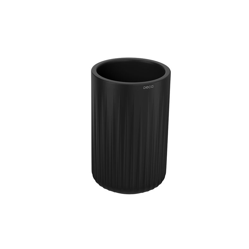 Porta-Escova-Deca-Redonda-Senses-Preto-Fosco---Deca---1002.RED.PTFC---Fundo-Branco-Produto-Principal-SKU-posicionada-na-diagonal-direita-ou-redondo-e-produto-fechado