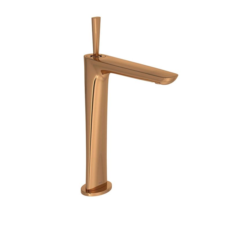 Misturador-Monocomando-Deca-de-Mesa-Bica-Alta-para-Lavatorio-Lk-Red-Gold---Deca---2885.GL17.RD---Fundo-Branco-Produto-Principal-SKU-posicionada-na-diagonal-direita-ou-redondo-e-produto-fechado