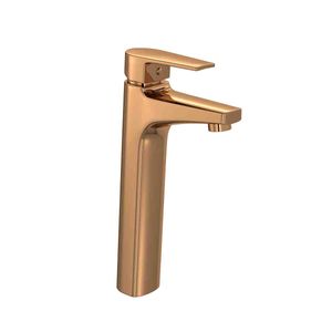 Misturador Monocomando de Mesa Bica Alta para Lavatório Level Red Gold
