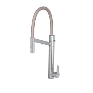 Misturador Monocomando de Mesa com Filtro para Cozinha Twin Colore Cromado e Fendi