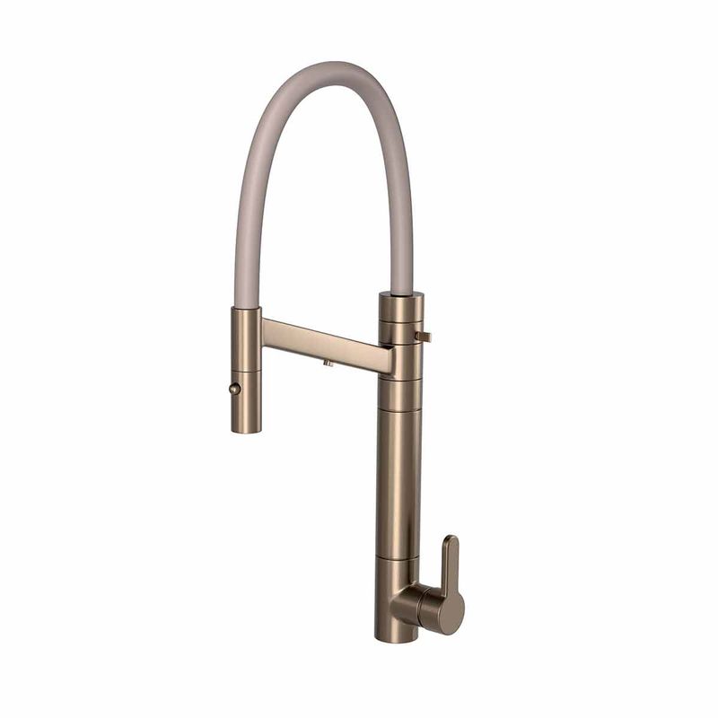 Misturador-Monocomando-Deca-de-Mesa-Bica-Alta-para-Cozinha-com-Filtro-Twin-Colore-Corten-e-Fendi---Deca---2241.CT.MT.FD---Fundo-Branco-Produto-Principal-SKU-posicionada-na-diagonal-esquerda