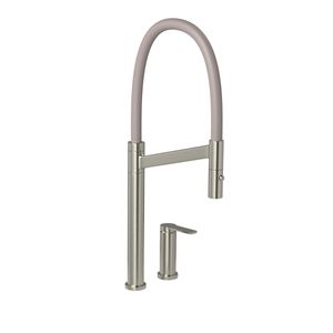 Misturador Monocomando de Mesa para Cozinha Deca Colore Inox e Fendi