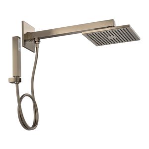 Chuveiro com Desviador e Ducha Manual Quadrado Corten