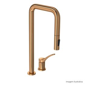 Bica-de-Mesa-Deca-Reta-para-Cozinha-You-Red-Gold---Deca---1290.GL99.RD---Fundo-Branco-Produto-com-item-complementar-posicionada-na-diagonal-direita-e-fechado-ou-produto-redondo