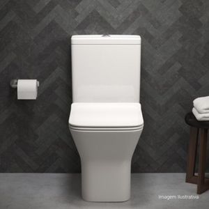 Caixa Acoplada Deca com Acionamento Duo para Bacias Axis Piano Polo Quadra Unic Branco e Cromado