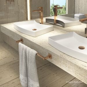Porta Toalha Barra Quadratta Red Gold