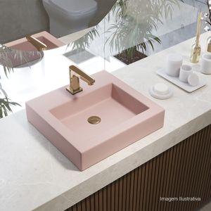 Torneira de Mesa Touchless Bica Baixa para Lavatório Unic Red Gold
