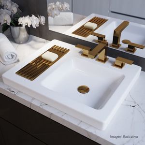 Misturador de Mesa Bica Baixa para Lavatório Unic Red Gold