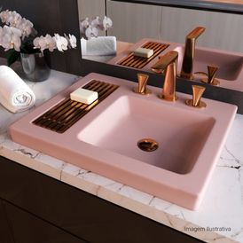Misturador de Mesa Bica Alta para Lavatório Dk Red Gold