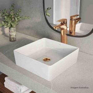 Misturador Monocomando de Mesa Bica Alta para Lavatório Level Red Gold