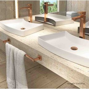 Misturador-Monocomando-Deca-de-Mesa-Bica-Alta-para-Lavatorio-Unic-Red-Gold---Deca---2885.GL90.RD---Ambientada-Com-Zoom-no-produto-pode-conter-2-ou-mais-produtos-diretamente-relacionados-e-acessorios-de-banheiros.