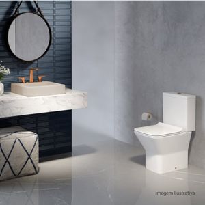 Caixa Acoplada com Acionamento Duo Unic / Piano / Polo / Quadra / Axis Branco / Red Gold