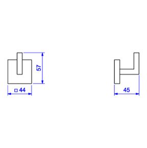 Cabide-Deca-Clean-Red-Gold---Deca---2060.GL.CLN.RD---Fundo-Branco-Medida-Imagem-do-Desenho-tecnico-de-engenharia