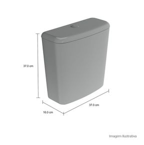 Caixa-Acoplada-Deca-para-Bacias-Aspen-Fast-Izy-Ravena-Spot-Cinza---Deca---CD.00.87---Fundo-Branco-Medida-Foto-com-medidas-Produto-unico-ou-multiplos