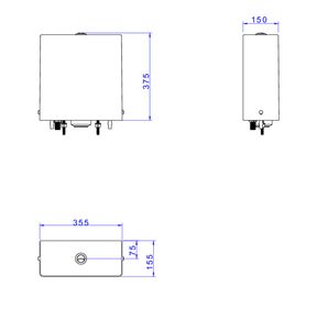Caixa-Acoplada-Deca-com-Acionamento-Duo-para-Bacias-Quadratta-Branco-e-Cromado---Deca---CD.44F.17---Fundo-Branco-Medida-Imagem-do-Desenho-tecnico-de-engenharia